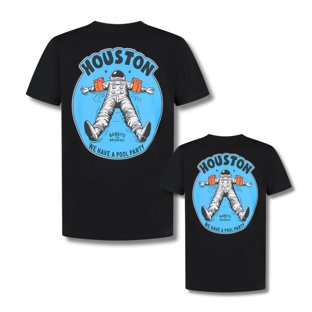 Houston, Zwart, Vader en Zoon T-shirt