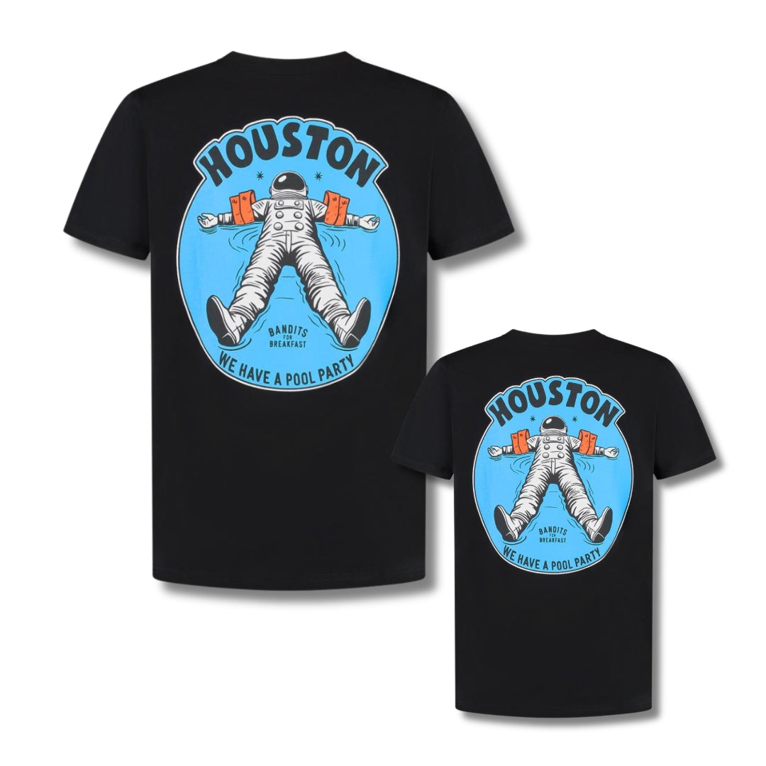 Houston, Zwart, Vader en Zoon T-shirt