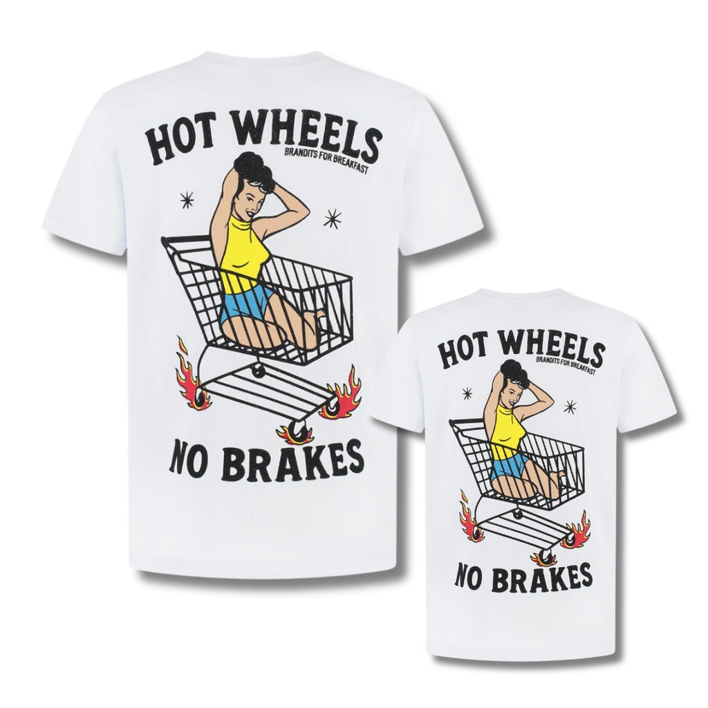 Hot Wheels, Wit, Vader en Zoon T-shirt