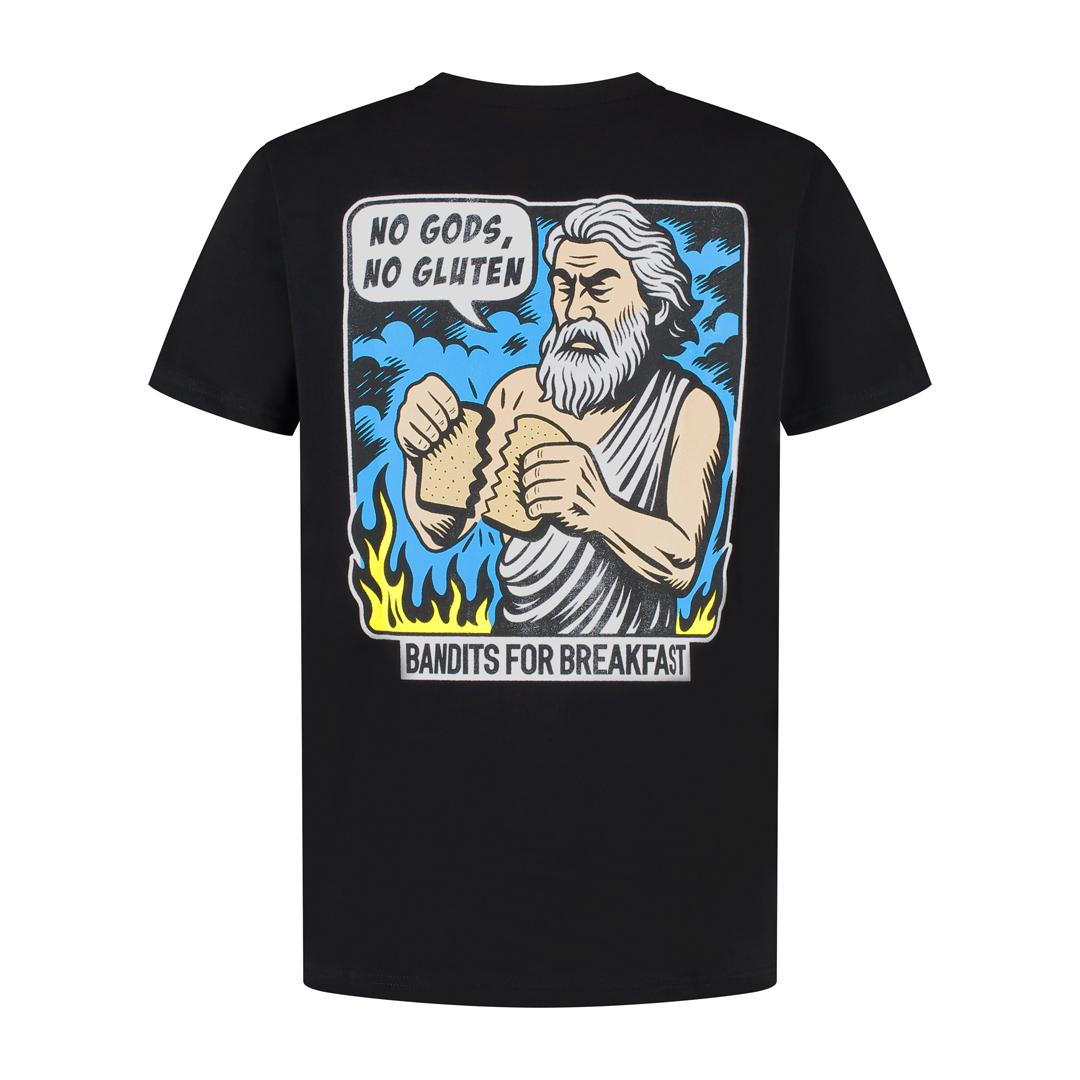 No Gods, Zwart, T-shirt Heren